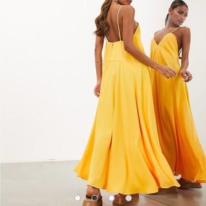 ASOS Vibrant Yellow Spaghetti Strap Dress